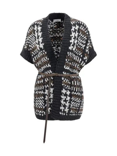 Brunello Cucinelli Women Cashmere Cardigan In Black
