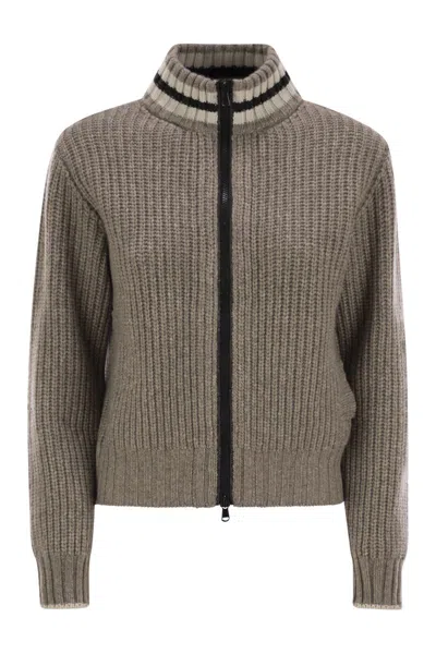 BRUNELLO CUCINELLI WOMEN'S CASHMERE CARDIGAN WITH SHINY TRIMS