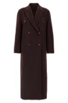 Brunello Cucinelli Brown Cashmere Coat With Monile Detailing In Brown