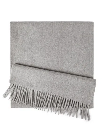 Brunello Cucinelli Women's Cashmere Double Knit Scarf In Gray