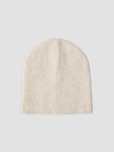 Brunello Cucinelli Women's Cashmere English Rib Knit Beanie In Oyster