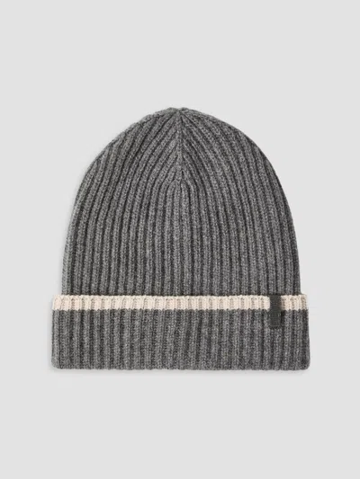 Brunello Cucinelli Women's Cashmere English Rib Knit Beanie With Monili In Lead