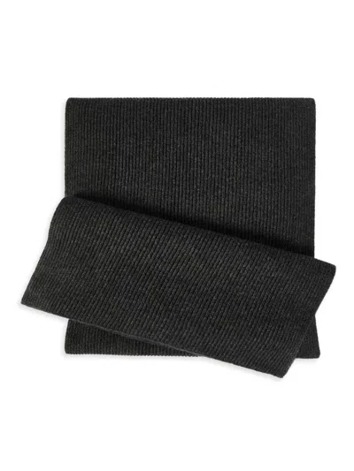 Brunello Cucinelli Cashmere Knit Scarf In Black