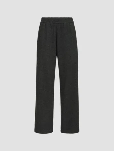 Brunello Cucinelli Women's Cashmere Interlock Track Trousers In Anthracite