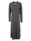 Brunello Cucinelli Cashmere Long Dress In Grey