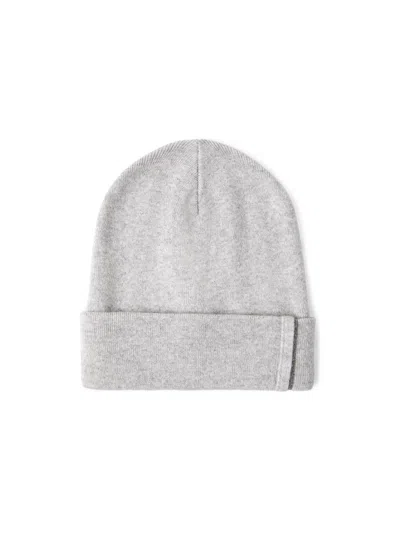 Brunello Cucinelli Cashmere Monili-trim Beanie In White