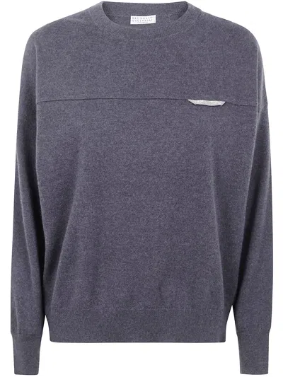 Brunello Cucinelli Women Cashmere Round Neck Sweater