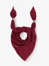 Brunello Cucinelli Women Cashmere Scarf With Monili Detail In Burgundy