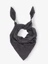 Brunello Cucinelli Women Cashmere Scarf With Monili Detail In Gray