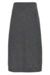 Brunello Cucinelli Cashmere Skirt Elastic Waistband In Gray