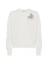 Brunello Cucinelli Cashmere Monili-detail Sweater In White
