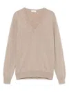 Brunello Cucinelli Women Cashmere Sweater With Monili In Neutral