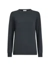 Brunello Cucinelli Women's Cashmere Sweater With Monili In Gray