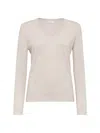 Brunello Cucinelli Cashmere Sweater In Gris_oyster