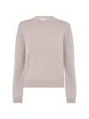 Brunello Cucinelli Monili-embellished Cashmere Jumper In Antique Pink