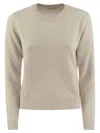 Brunello Cucinelli Women's Cashmere Sweater With Shiny Cuff Details In Multicolor