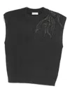 Brunello Cucinelli Cashmere Sleeveless Tank Top Ribbed Texture In Gray
