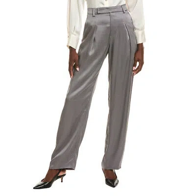 Pre-owned Brunello Cucinelli Women's Casual Silk Dres Pants/trousers In Gray