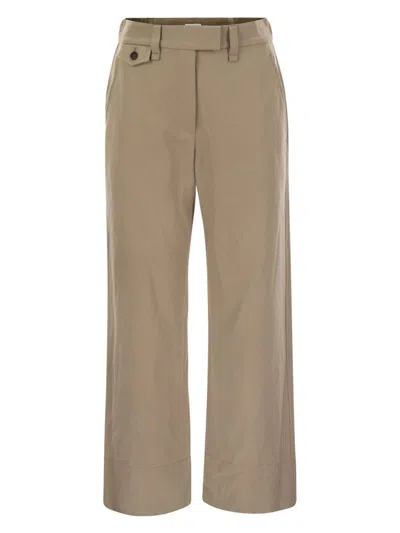 BRUNELLO CUCINELLI WOMEN'S CHINO CROPPED PANTS