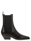 Brunello Cucinelli Women Classic Leather Chelsea Boot With Precious Block Heels In Black