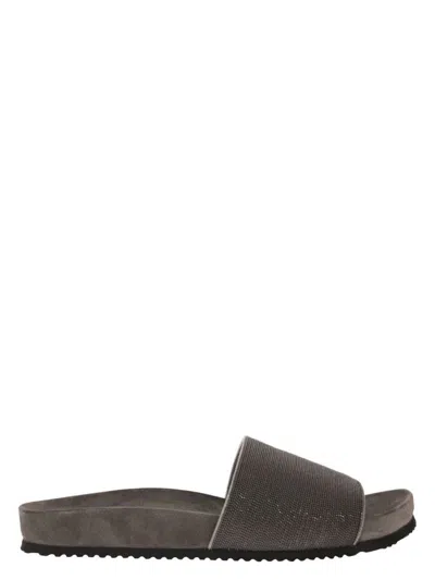 BRUNELLO CUCINELLI WOMEN'S CLASSIC ONE BELT SLIPPERS SANDAL