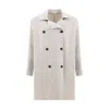 Brunello Cucinelli Cashmere Cocoon Coat In Neutral