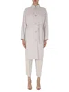 Brunello Cucinelli Women Coat With Belt In White