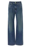 Brunello Cucinelli Blue Jeans With Logo Patch On The Rear And Monil Detail On The Loop In Denim Woman In Blue