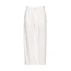 Brunello Cucinelli Women Contemporary Square Denim Pants With Jewel In White