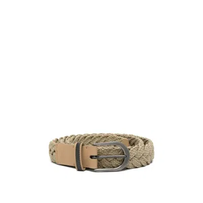 Brunello Cucinelli Women's Corda Braided Cotton Belt In ["beige"]