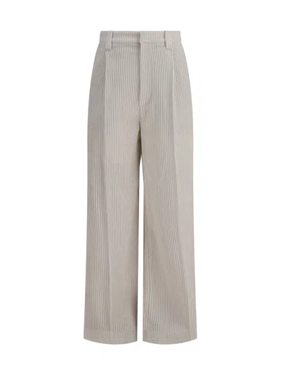 Brunello Cucinelli Women Corduroy Pants In White