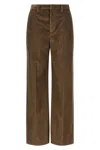 Brunello Cucinelli Wide Leg Corduroy Trousers In Black