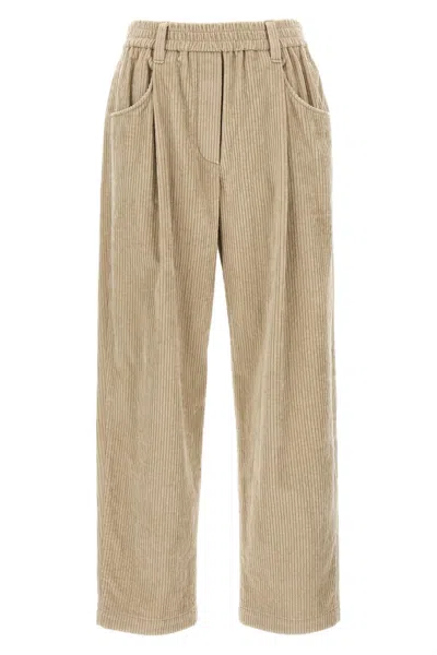 BRUNELLO CUCINELLI BRUNELLO CUCINELLI WOMEN CORDUROY TROUSERS