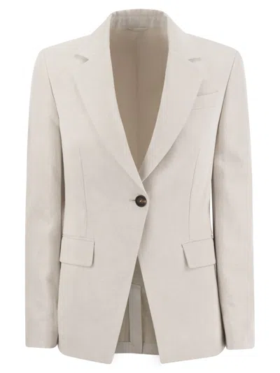 BRUNELLO CUCINELLI BRUNELLO CUCINELLI WOMEN COTTON AND LINEN JACKET