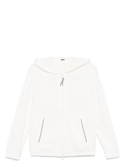 BRUNELLO CUCINELLI WOMEN'S COTTON AND SILK BLEND HOODIE