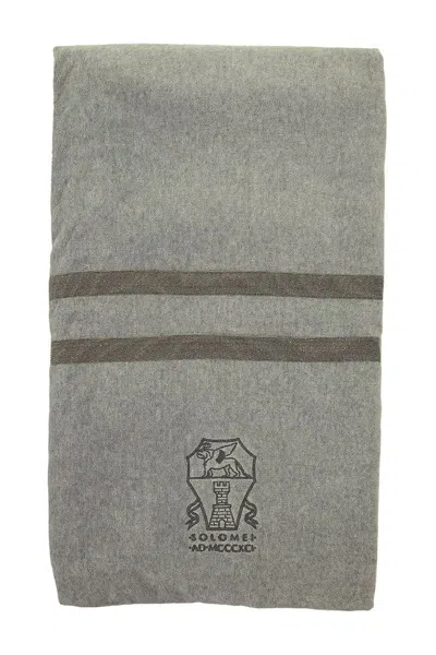 Brunello Cucinelli Women's Cotton Beach Towel With Monile In Grey