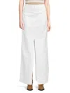 Brunello Cucinelli Women's Cotton-blend Slit-back Skirt