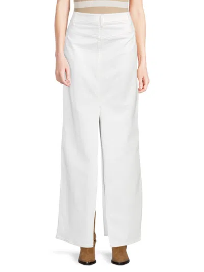 Brunello Cucinelli Women's Cotton-blend Slit-back Skirt