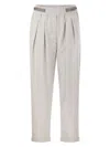 Brunello Cucinelli Cotton Fleece Trousers In Grey