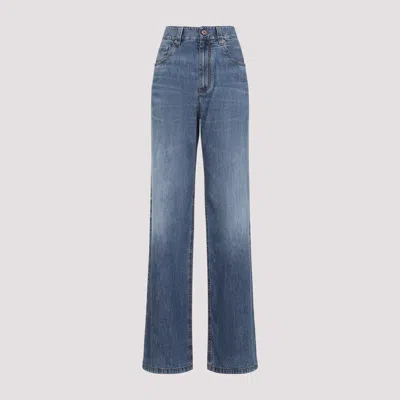Brunello Cucinelli Women's Cotton Jeans In Blue