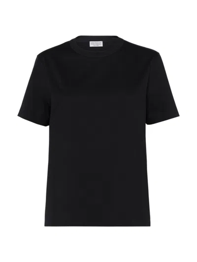 Brunello Cucinelli Women's Cotton Jersey T-shirt In Black