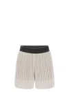 Brunello Cucinelli Women's Cotton Net Knit Shorts