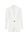 Brunello Cucinelli Women's Cotton Organza Blazer In White