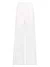 Brunello Cucinelli Women's Cotton Organza Loose Trousers In White