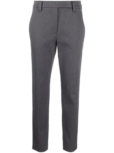 Brunello Cucinelli Women Cotton Pants In Gray