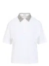 Brunello Cucinelli Short-sleeved Polo T-shirt In White