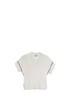Brunello Cucinelli Women Cotton Rib Knit T-shirt With Precious Trims
