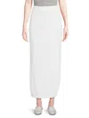 Brunello Cucinelli Women's Cotton Ribbed Knit Midi-skirt In White