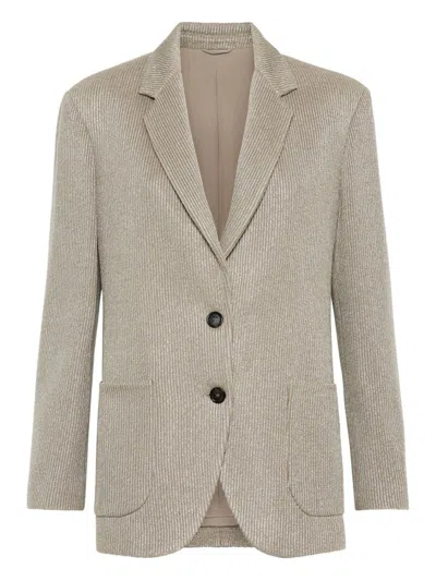 Brunello Cucinelli Women Cotton Single-breasted Jacket