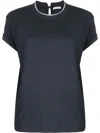 Brunello Cucinelli Women Cotton T-shirt In Blue